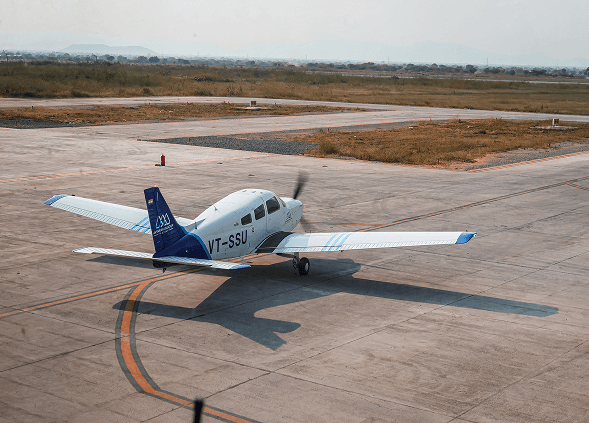 Aircraft on runway